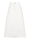 Studio Nicholson Baringo Denim Midi Skirt In White