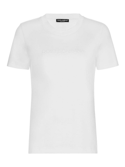 Dolce & Gabbana Logo Tee In White