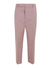 Rick Owens Light Pink Pressed-creased Wool Trousers In Pink