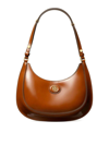 Tory Burch Robinson Convertible Crescent Bag In Brown