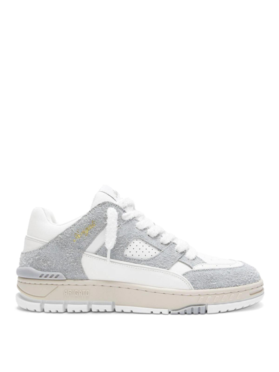 Axel Arigato Low Top Sneakers Perforated Detailing Textured Panels Rubber Sole In Silver