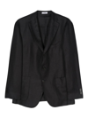 Boglioli Single-breasted Linen Blazer In Blue