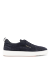 Santoni Victory Logo-printed Slip-on Sneakers In Blue
