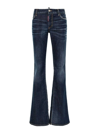 Dsquared2 Medium Rise Denim Flared Jeans In Blue