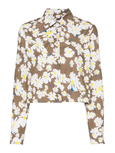 MSGM DAISY MOTIF SHIRT