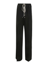Rick Owens Black Hollywood Wide Belas Lounge Pants In Black