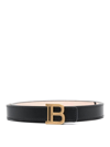 Balmain B-belt In Leather Woman Belt Black Size 34 Leather In Black