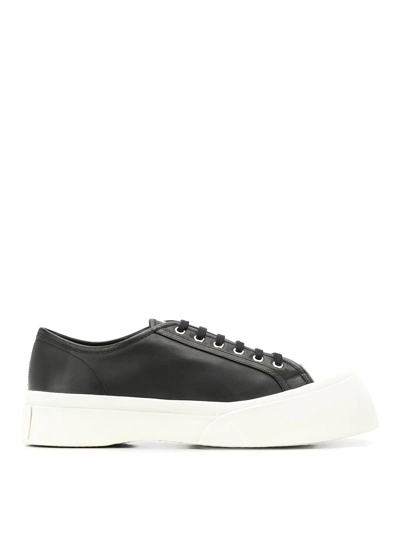 Marni Lace Up Trainers In Black