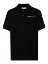 Alexander Mcqueen Embroidered-logo Cotton Polo Shirt In Black