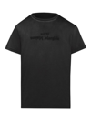 Maison Margiela Black T-shirt With Logo Embroidery In Black