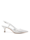 Casadei Scarlet Diadema 65mm Slingback Pumps In Metallic