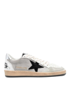 Golden Goose "ball Star" Net Upper Suede Star Laminated Heel Crack Spur Sneakers Shoes In Metallic