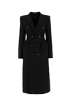 Balenciaga Sophisticated Wool Coat With Flap Pockets In Black