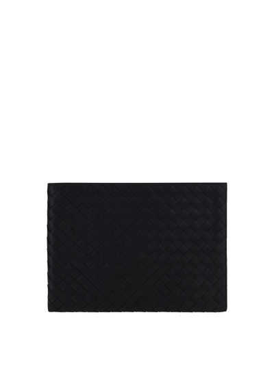 Bottega Veneta | Black Braided Document Holder In Multicolor