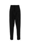 Bottega Veneta Pleated Wool Twill Trousers In Black