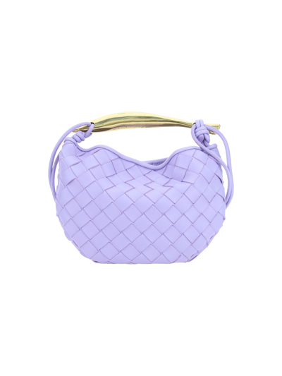 Bottega Veneta Mini Sardine Intrecciato Top-handle Bag In Purple