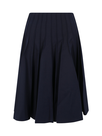 Bottega Veneta Sartorial Plissé Maxi Skirt In Blue