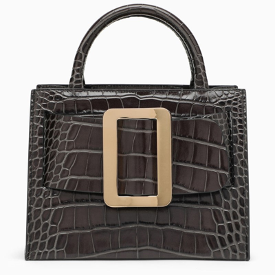 BOYY BOYY BOBBY 18 BLACK EMBOSSED CROCODILE BAG WOMEN