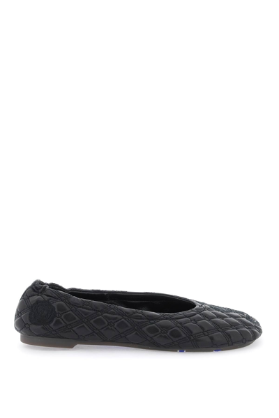 BURBERRY BURBERRY QUILTED LEATHER SADLER BALLET FLATS WOMEN
