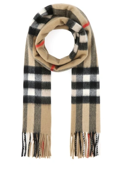 Burberry Unisex Embroidered Cashmere Scarf In Multicolor