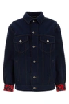 Burberry Logo-patch Denim Jacket In Blue