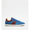 Tod's Tabs Sneakers In Suede And Technical Fabric In Multi