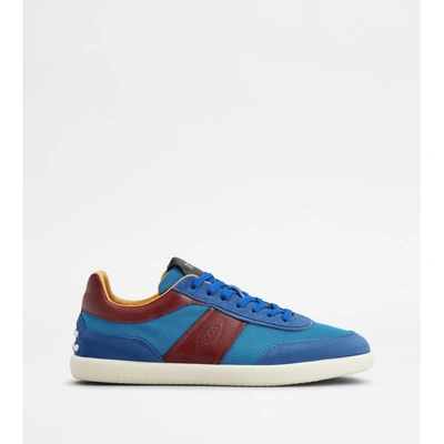 Tod's Tabs Sneakers In Suede And Technical Fabric In Multi