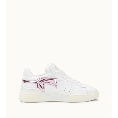 Tod's Sneakers In Leather In White