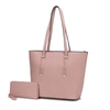 Mkf Collection By Mia K Mina Vegan Leather Women's Tote And Wristlet Wallet - 2 Pieces By Mia K In Multi
