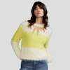 CYNTHIA ROWLEY STRIPE SWEATER WITH SEQUIN DETAIL