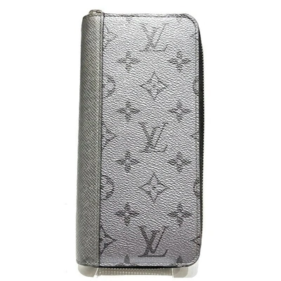 Pre-owned Louis Vuitton Zippy Wallet Vertical Canvas Wallet () In Silver