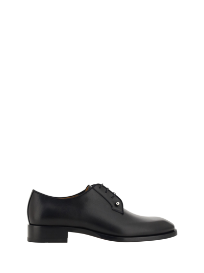 Christian Louboutin Men's Chambeliss Patent Leather Derby Shoes In Black