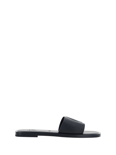 Christian Louboutin Cl Mule Leather Sandal In Black
