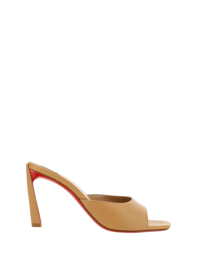 Christian Louboutin Condora Leather Red Sole Mule Sandals In Multicolor