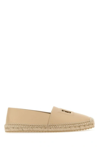 DOLCE & GABBANA DOLCE & GABBANA MAN CAPPUCCINO LEATHER ESPADRILLES