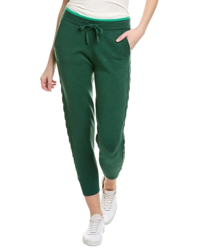 Monrow Braided Sweatpant In Green