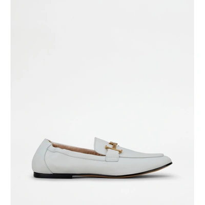 Tod's Loafers In Leather In White