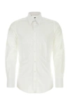 Dolce & Gabbana White Stretch Poplin Shirt In White