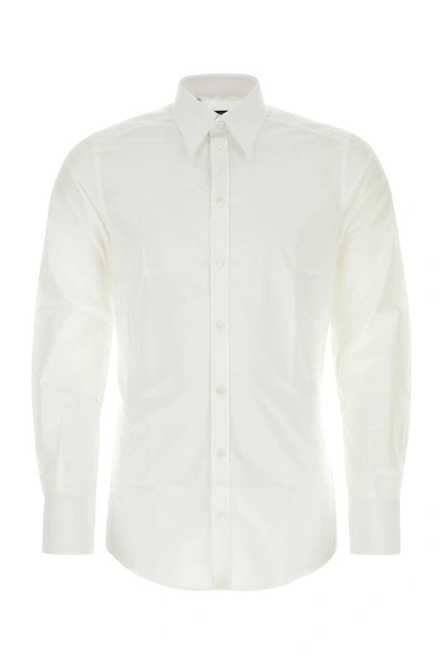 Dolce & Gabbana White Stretch Poplin Shirt