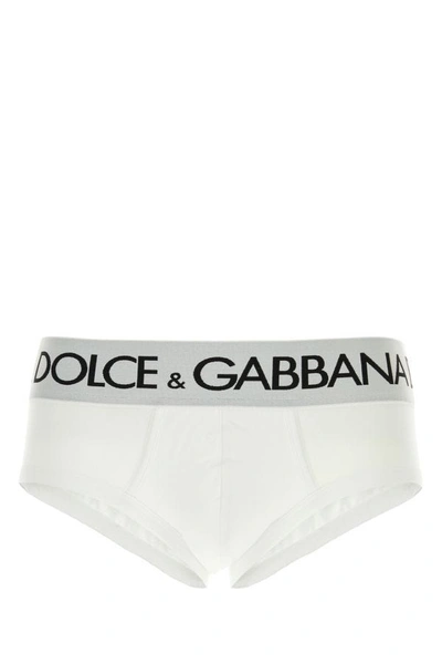 Dolce & Gabbana Man White Stretch Cotton Brief Set