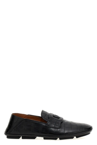 Dolce & Gabbana Driver Loafers In Black