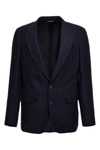Dolce & Gabbana Black Slim Fit Coat Jacket Martini Blazer In Blue