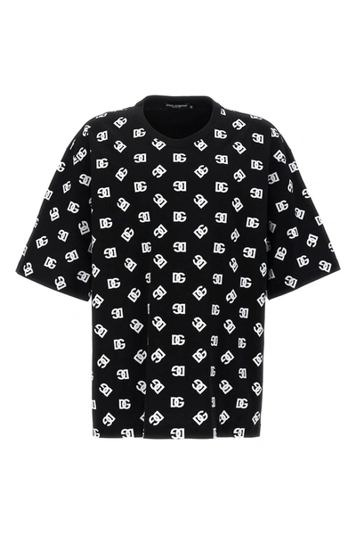 Dolce & Gabbana Logo Print T-shirt In Black