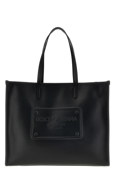 Dolce & Gabbana Logo Shopping Bag Tote Bag Black