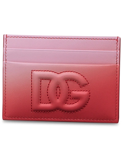 Dolce & Gabbana Pink Leather Cardholder Woman