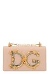 Dolce & Gabbana Barocco Dg Girl Mini Bag In Pink
