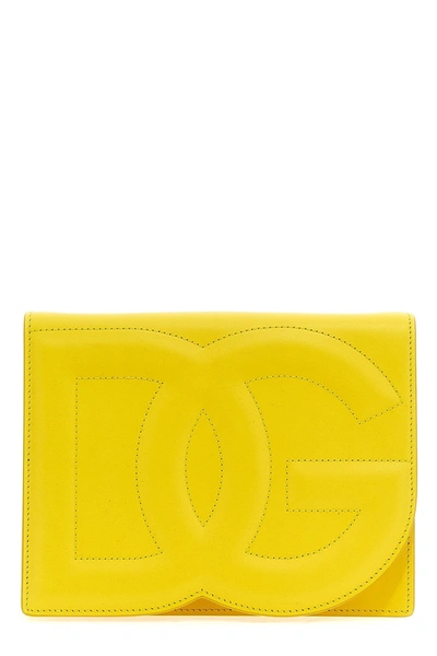 Dolce & Gabbana Women Logo Shoulder Strap In Yellow