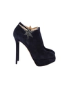 CHARLOTTE OLYMPIA CHARLOTTE OLYMPIA REACH FOR THE STARS PLATFORM BOOTS IN NAVY BLUE SUEDE