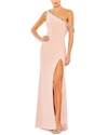 Mac Duggal Beaded Drop Shoulder Jersey Gown In Multi