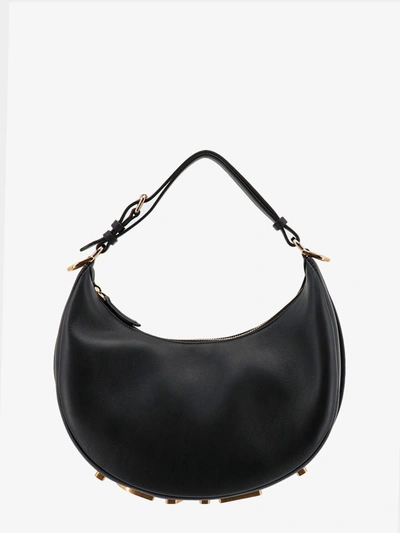 Fendi Graphy Small Shoulder Bag In Black